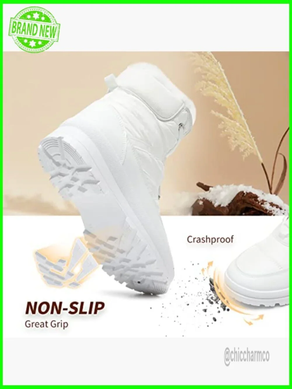 Fur Lined Mid-Calf Snow Boots Waterproof Lace Up Combat Boots Women Warm